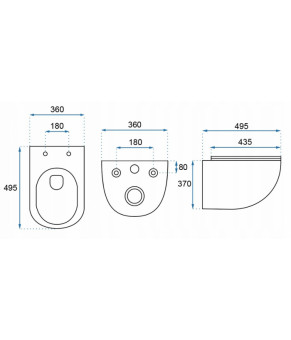 Унитаз Rea Olaf Rimless REA-C1363
