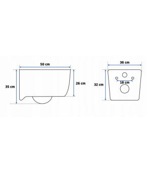 Унитаз Rea Porter Rimless REA-C1401