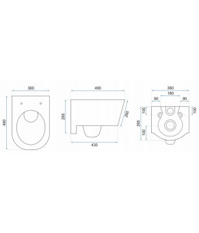 Унитаз Rea Tores Rimless REA-C1001