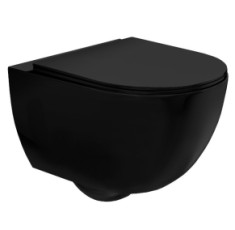 купити недорого Унитаз Rea Carlo Mini Rimless Flat Black Mat REA-C8489