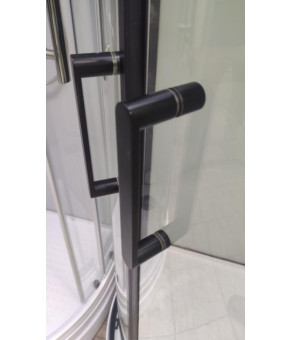 Душовий бокс Veronis BN-4-90 white (black) 90*90см, піддон - низький (VE-BN490WHITEBL)