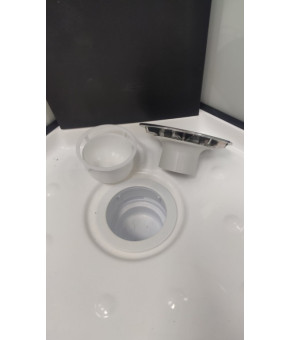 Душовий бокс Veronis BN-4-90 white (black) 90*90см, піддон - низький (VE-BN490WHITEBL)