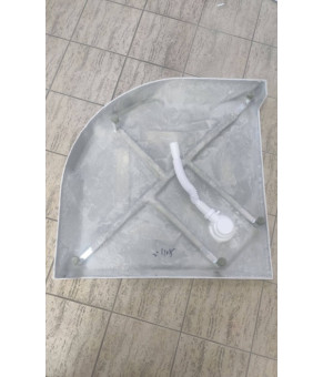 Душовий бокс Veronis BN-4-90 white (black) 90*90см, піддон - низький (VE-BN490WHITEBL)