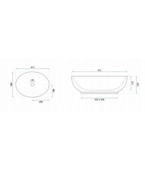 Умывальник Rea Carola Silver REA-U5400