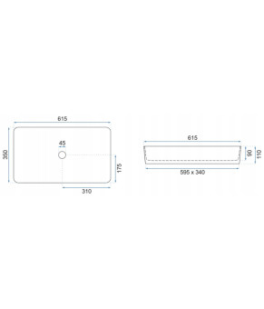 Умывальник Rea Denis REA-U4800
