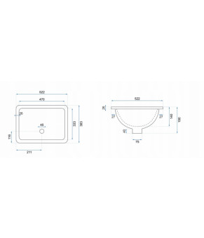Умывальник Rea Diana REA-U6654