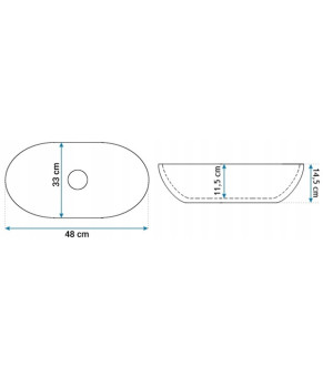 Умывальник Rea Linda Granit Mat REA-U8567