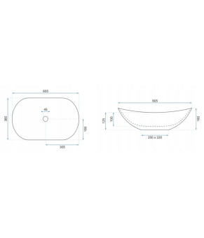 Умывальник Rea Royal Slim REA-U0441