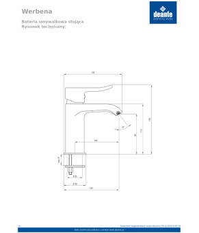 Смеситель Deante Werbena BCW 021M