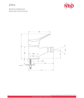 Змішувач Deante Joko BOJ 031M
