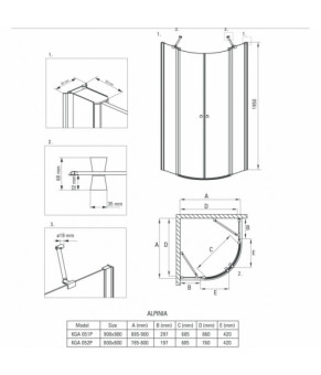 Душевая кабина Deante Alpinia KGA 051P