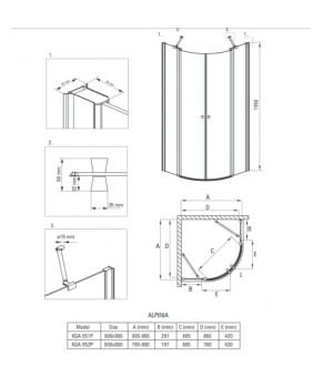 Душевая кабина Deante Alpinia KGA 052P