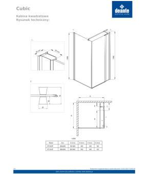 Душевая кабина Deante Cubic KTI 043P