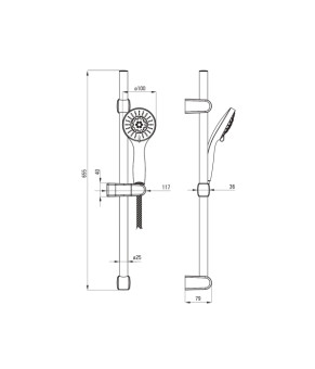 Душевой комплект Deante Aloe NGE 051K