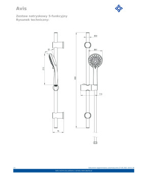 Душевой комплект Deante Avis NGV 051K