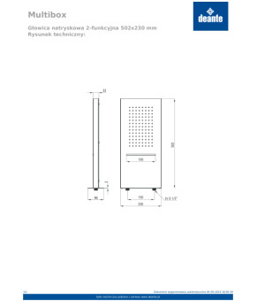 Верхний душ Deante Multi-box NAC 092K