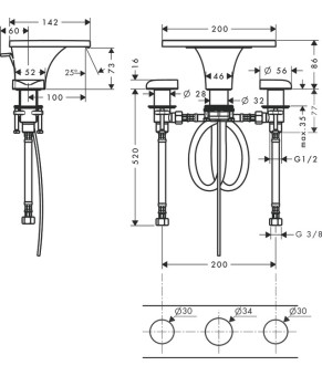Смеситель Axor Massaud 18013000