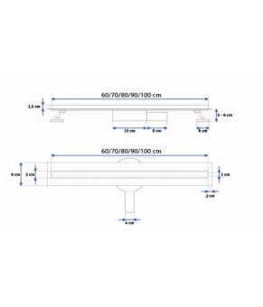Душевой трап Rea Pro Slim 70 Komplet REA-G8401