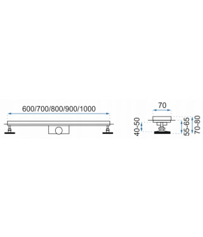 Душевой трап Rea Pure Neo 70 REA-G0092