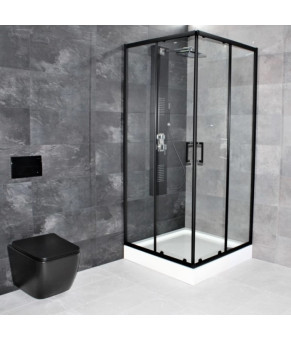 Унитаз подвесной DUSEL CUBIS Black Matt DWHT10201030RВ с сиденьем Slim Soft-Close