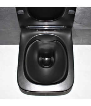 Унитаз подвесной DUSEL CUBIS Black Matt DWHT10201030RВ с сиденьем Slim Soft-Close