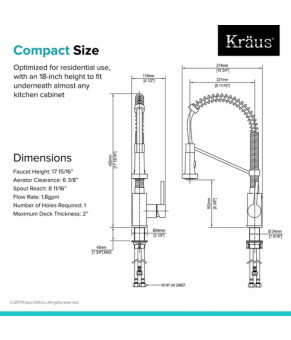 Смеситель Kraus KPF-1610SFS