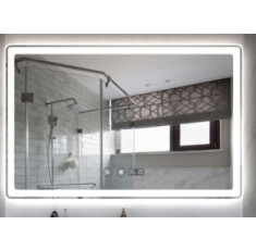 купить недорого Зеркало Dusel LED DE-M3051 75х120 см с часами 630519
