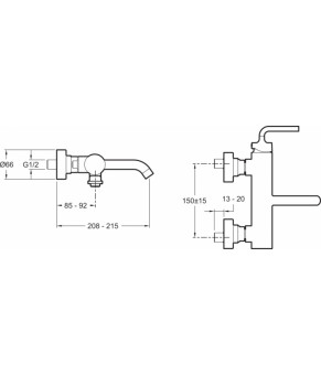 Смеситель Jacob Delafon Purist E14589-4A-CP