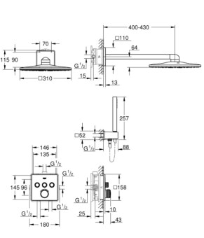 Душевая система Grohe GROHTHERM SmartControl 34804000