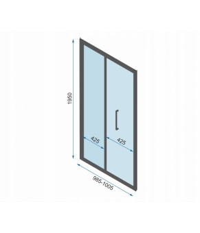 Душевая дверь Rea Rapid Fold 100 REA-K6420