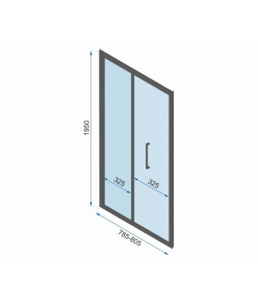 Душевая дверь Rea Rapid Fold 80 REA-K6418