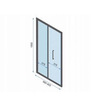 Душевая дверь Rea Rapid Fold 90 REA-K6419