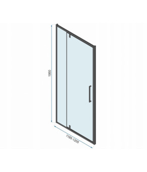 Душевая дверь Rea Rapid Swing 120 REA-K6413