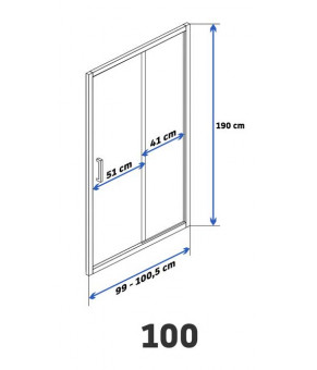 Душевая дверь Rea Slide Pro 100 REA-K5300