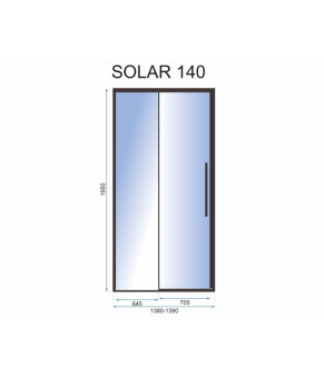 Душевая дверь Rea Solar 140 REA-K6359