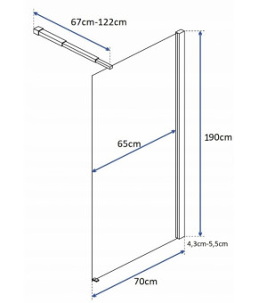 Душевая перегородка Rea Craft 70 REA-K4200
