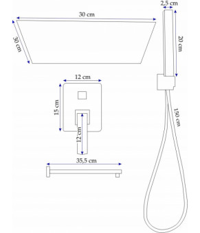 Душевая система Rea Sonic REA-P0369