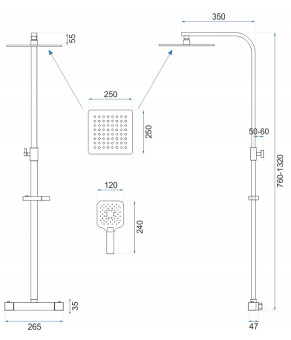 Душевая система Rea Jet REA-P9411