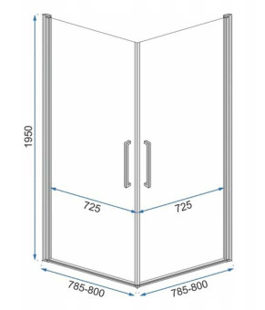 Душевая кабина Rea Abra 80x80 REA-K5501