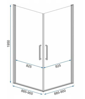 Душевая кабина Rea Abra 90x90 REA-K5502