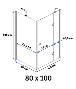 Душевая кабина Rea Madox 80x100 REA-K4512