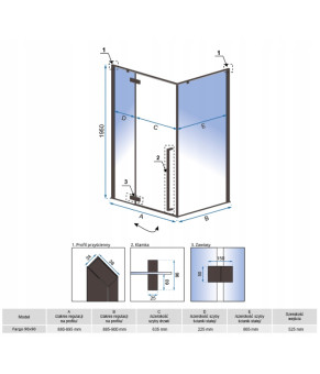 Душевая кабина Rea Fargo 90x90 REA-K4903