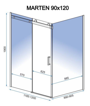 Душевая кабина Rea Marten 90x120 REA-K4002