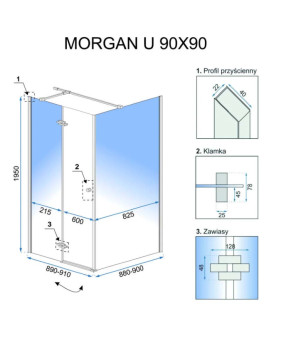 Душевая кабина Rea Morgan 90x90 REA-K7400
