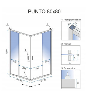 Душевая кабина Rea Punto 80x80 REA-K4800