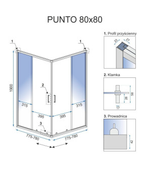 Душевая кабина Rea Punto 80x80 REA-K4800