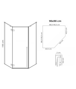 Душевая кабина Rea Rama 90x90 REA-K4904