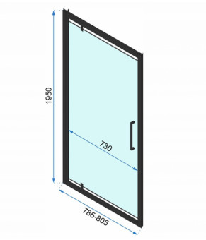 Душевая кабина Rea Rapid Swing 80x80 KPL-009949