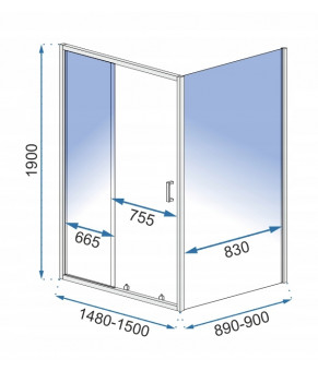 Душевая кабина Rea Slide Pro 150x90 KPL-00966