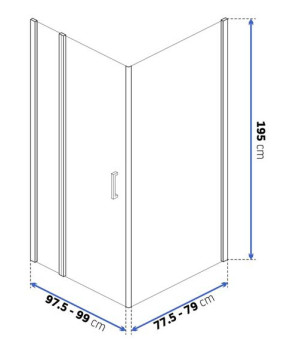 Душевая кабина Rea Slim 80x100 Atrium Square REA-K8004